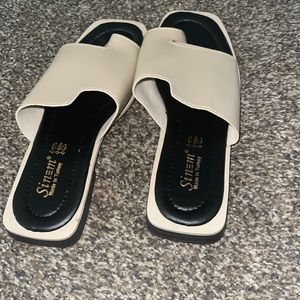 Sinem women’s mink cream sandal slide slippers